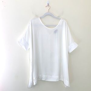 ASOS White Sheer Oversized Top